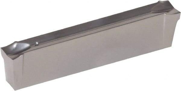 Iscar - DGR2200 JS IC354 Grade, 0.0866" Cutting Width, Carbide Cutoff Insert - Right Hand Lead Angle, 0.0008" Cnr Rad, TiN/TiCN Coated, Double End - USA Tool & Supply