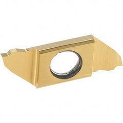 Iscar - SCIL22150 IC1008 Grade, 0.0591" Cutting Width, Carbide Cutoff Insert - Neutral Lead Angle, TiAlN/TiN Coated, Single End - USA Tool & Supply
