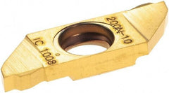 Iscar - SCIL22200 IC1008 Grade, 0.0787" Cutting Width, Carbide Cutoff Insert - Neutral Lead Angle, 0.0039" Cnr Rad, TiAlN/TiN Coated, Single End - USA Tool & Supply