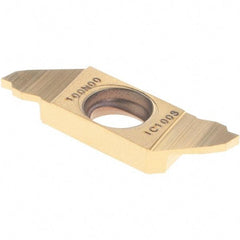 Iscar - SCIL22100 IC1008 Grade, 0.0394" Cutting Width, Carbide Cutoff Insert - Neutral Lead Angle, TiAlN/TiN Coated, Single End - USA Tool & Supply