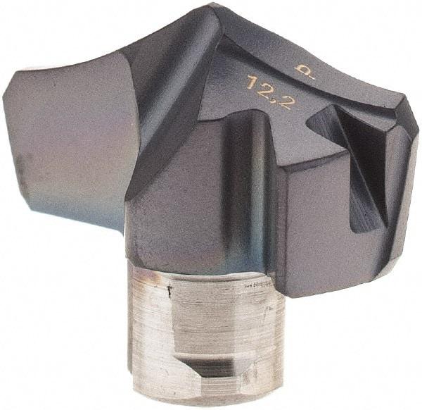 Iscar - Series HCP-IQ, 12.19mm Diam Grade IC908 Replaceable Drill Tip - Carbide, TiAlN/TiN Finish, 12 Seat Size - USA Tool & Supply