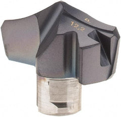 Iscar - Series HCP-IQ, 12.19mm Diam Grade IC908 Replaceable Drill Tip - Carbide, TiAlN/TiN Finish, 12 Seat Size - USA Tool & Supply