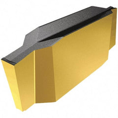 Iscar - 196015GIP Grade IC20N, 1.96mm Cutting Width Cermet Grooving Insert - 3mm Max Depth of Cut, Neutral, 0.15mm Corner Radius, Uncoated - USA Tool & Supply