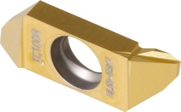 Iscar - 22SCIL Grade IC1008, 0.5mm Cutting Width Carbide Grooving Insert - 3mm Max Depth of Cut, TiAlN/TiN Finish - USA Tool & Supply