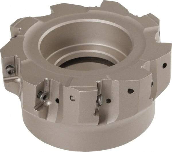 Iscar - 9 Inserts, 4" Cut Diam, 1-1/2" Arbor Diam, 0.708" Max Depth of Cut, Indexable Square-Shoulder Face Mill - 1-3/4" High, P290 AC.T 1806.. Insert Compatibility, Through Coolant, Series MillShred - USA Tool & Supply