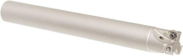 Iscar - 25mm Cut Diam, 8mm Max Depth of Cut, 24mm Shank Diam, 200mm OAL, Indexable Square Shoulder Helical End Mill - HM390 TPKT 100304PDR, HM390 TPKT 1003PDR Inserts, Cylindrical Shank, 90° Lead Angle, Through Coolant, Series HeliIQMill - USA Tool & Supply