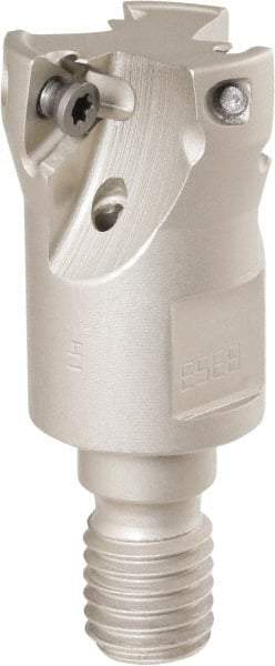 Iscar - 25mm Cut Diam, 8mm Max Depth of Cut, 57mm OAL, Indexable Square Shoulder Helical End Mill - HM390 TPKT 100304PDR, HM390 TPKT 1003PDR Inserts, M12 Modular Connection, 90° Lead Angle, Through Coolant - USA Tool & Supply