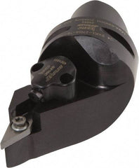 Iscar - Left Hand Cut, Size C4, Various Insert Compatiblity, External Modular Turning & Profiling Cutting Unit Head - 27mm Ctr to Cutting Edge, 55mm Head Length, Through Coolant, Series CAMFIX, Isoturn, JetHPLine - USA Tool & Supply