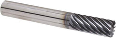 Iscar - 12 Flute Solid Carbide Roughing & Finishing Corner Chamfer End Mill - TiAlN Finish, Straight Shank, 35° Helix, Non-Centercutting, Regular Length - USA Tool & Supply