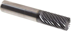 Iscar - 16 Flute Solid Carbide Roughing & Finishing Corner Chamfer End Mill - TiAlN Finish, Straight Shank, 35° Helix, Non-Centercutting, Regular Length - USA Tool & Supply
