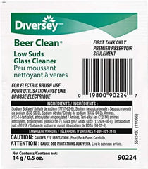 Diversey - 0.50 oz Packet Unscented Glass Cleaner - Use on Beverage Glass - USA Tool & Supply
