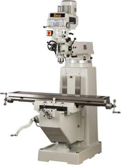 Enco - 10" Table Width x 54" Table Length, Variable Speed Pulley Control, 3 Phase Knee Milling Machine - R8 Spindle Taper, 3 hp - USA Tool & Supply