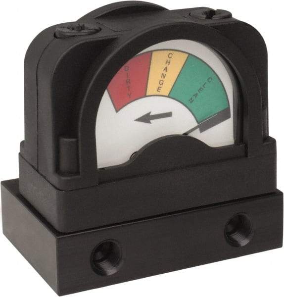 PRO-SOURCE - Glass Filled Nylon FRL Pressure Gauge - Use with Filters - USA Tool & Supply