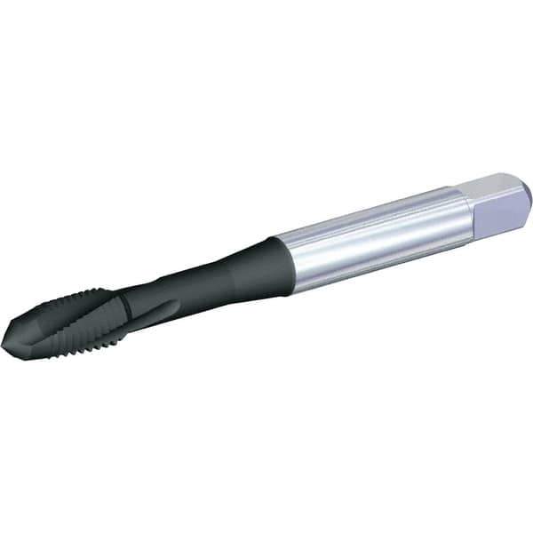 Kennametal - #2-56 UNC 2 Flute 2B Plug Spiral Flute Tap - Powdered Metal, Nitride Finish, 44.5mm OAL, Left Hand Flute, Right Hand Thread, H2, Series T660 - USA Tool & Supply