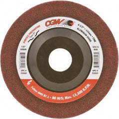 Camel Grinding Wheels - 4-1/2" Fine Grade Aluminum Oxide Deburring Disc - 7/8" Center Hole, Arbor Connection, Maroon - USA Tool & Supply