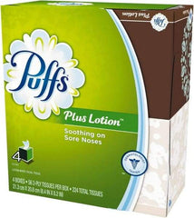 Puffs - Decorative Box of White Facial Tissues - 1 Ply - USA Tool & Supply