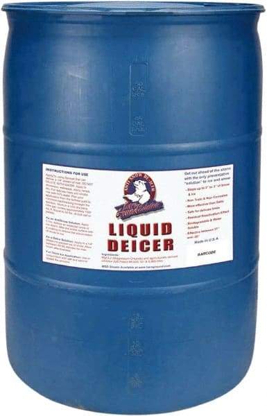 Bare Ground Solutions - 30 Gal Drum Sodium Chloride, Magnesium Chloride, Corn Derived Inhibitor Liquid - Effective to -20°F - USA Tool & Supply