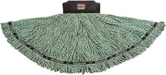 Rubbermaid - Black Head Band, Large Microfiber Loop End Mop Head - 4 Ply - USA Tool & Supply