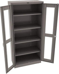 Tennsco - 5 Shelf Visible Storage Cabinet - Steel, 36" Wide x 18" Deep x 78" High, Medium Gray - USA Tool & Supply