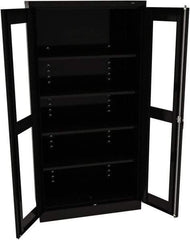 Tennsco - 5 Shelf Visible Storage Cabinet - Steel, 36" Wide x 24" Deep x 72" High, Black - USA Tool & Supply