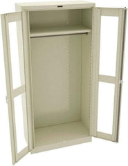 Tennsco - 6 Shelf Wardrobe Storage Cabinet - Steel, 36" Wide x 24" Deep x 78" High, Champagne/Putty - USA Tool & Supply