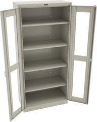 Tennsco - 5 Shelf Visible Storage Cabinet - Steel, 36" Wide x 24" Deep x 78" High, Medium Gray - USA Tool & Supply
