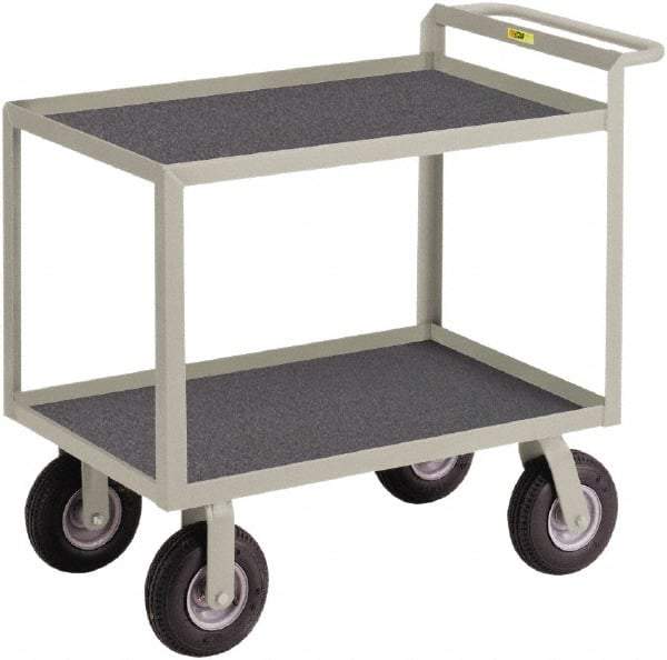 Little Giant - 1,200 Lb Capacity, 24" Wide x 48" Long x 38" High Instrument Cart - 2 Shelf, Steel, 5 Rigid/2 Swivel Casters - USA Tool & Supply