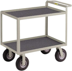 Little Giant - 1,200 Lb Capacity, 24" Wide x 36" Long x 38" High Instrument Cart - 2 Shelf, Steel, 4 Rigid/2 Swivel Casters - USA Tool & Supply