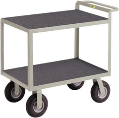 Little Giant - 1,200 Lb Capacity, 24" Wide x 48" Long x 38" High Instrument Cart - 2 Shelf, Steel, 3 Rigid/2 Swivel Casters - USA Tool & Supply