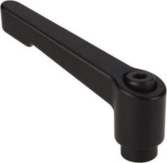 Morton Machine Works - M12, 23mm Hub Diam, Die Cast Zinc Metric A-Tapped Adjustable Clamping Handle - 108mm OAL, 75mm High, 23mm Hole Depth - USA Tool & Supply