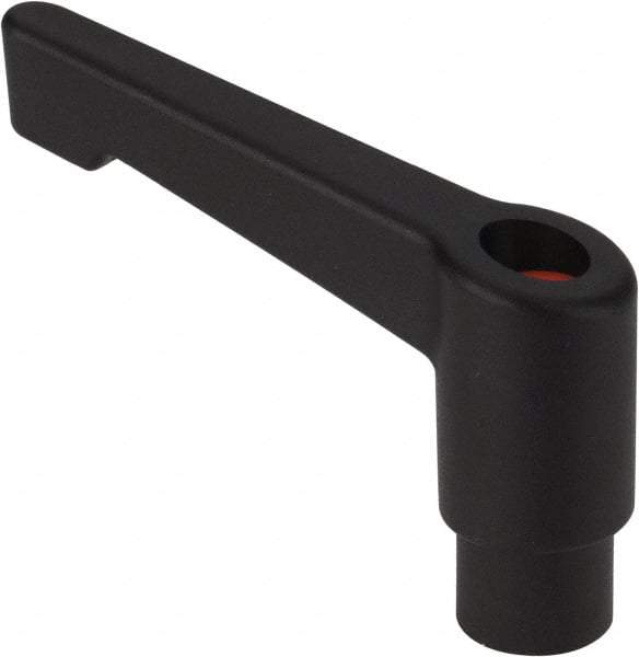 Morton Machine Works - 1/4-20, 0.47" Hub Diam, Glass Fiber Reinforced Plastic A-Tapped Adjustable Clamping Handle - 1.65" OAL, 1.38" High, 0.287" Hole Depth - USA Tool & Supply