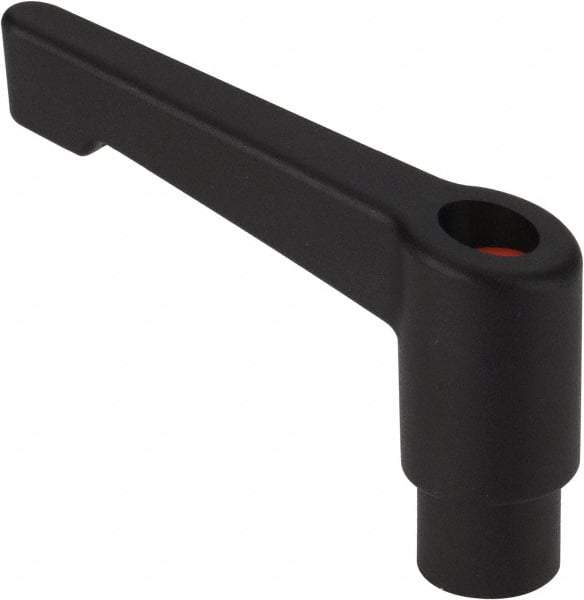 Morton Machine Works - 1/2-13, 0.79" Hub Diam, Glass Fiber Reinforced Plastic A-Tapped Adjustable Clamping Handle - 3.15" OAL, 2.48" High, 0.55" Hole Depth - USA Tool & Supply