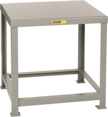Little Giant - 30 Wide x 28" Deep x 36" High, Steel Heavy-Duty Machine Table - Comfort Edge, Fixed Legs, Gray - USA Tool & Supply