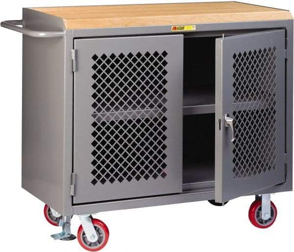 Little Giant - Mobile Service Workbench - Steel, Gray, 48" Long x 24" Deep x 41" High - USA Tool & Supply