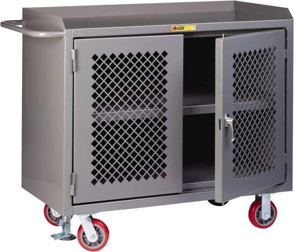 Little Giant - Mobile Service Workbench - Steel, Gray, 48" Long x 24" Deep x 41" High - USA Tool & Supply