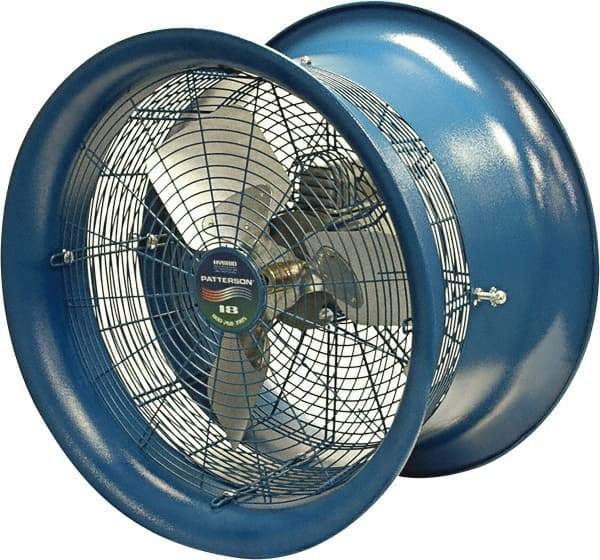 Patterson Fan - 18" Blade, 1/2 hp, 3,800 CFM, Industrial Circulation Fan - Suspension, 208-230/460 Volts, 1 Speed - USA Tool & Supply