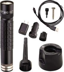 Mag-Lite - LED Bulb, Industrial/Tactical Flashlight - Black Aluminum Body, 1 Li-FeP04 Battery Included - USA Tool & Supply