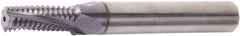 Vargus - M10x1 ISO, 0.343" Cutting Diam, 3 Flute, Solid Carbide Helical Flute Thread Mill - Internal Thread, 0.807" LOC, 2-7/8" OAL, 3/8" Shank Diam - USA Tool & Supply