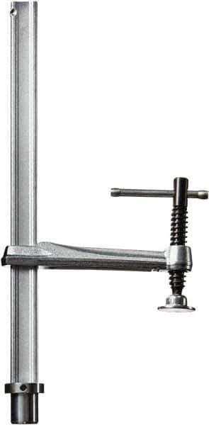 Bessey - 1100 Lb Holding Capacity, 12" Max Opening Capacity, 1100 Lb Clamping Pressure, Manual Hold Down Clamp - 6-7/8" Arm Length, 7" Clamp Length, 1-37/64" Clamp Width, 15-3/4" Clamp Height, 28mm Stud Mount, Steel - USA Tool & Supply