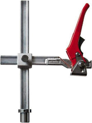 Bessey - 1,200 Lb Holding Capacity, 12" Max Opening Capacity, 1,200 Lb Clamping Pressure, Manual Hold Down Clamp - 11-1/8" Arm Length, 11" Clamp Length, 2-19/32" Clamp Width, 15-3/4" Clamp Height, 28mm Stud Mount, Steel - USA Tool & Supply