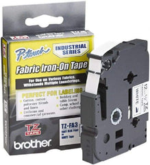 Brother - 1/2" Wide x 108" Long, White Label Tape - For Label Maker - USA Tool & Supply