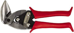 Midwest Snips - 1-1/4" Length of Cut, Left Pattern Upright Aviation Snip - 8" OAL, 24 AWG Steel Capacity - USA Tool & Supply