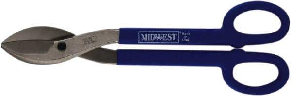 Midwest Snips - 2-1/2" Length of Cut, Straight Pattern Tinner's Snip - 16" OAL, 16 AWG Steel Capacity - USA Tool & Supply