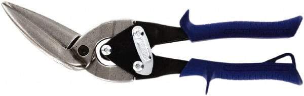 Midwest Snips - 2-3/8" Length of Cut, Straight Pattern Offset Aviation Snip - 10-1/2" OAL, 20 AWG Steel Capacity - USA Tool & Supply