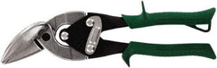 Midwest Snips - 1-1/4" Length of Cut, Right Pattern Offset Aviation Snip - 9-3/4" OAL, 18 AWG Steel Capacity - USA Tool & Supply