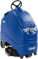 Clarke - 20" Cleaning Width, Battery Powered Floor Scrubber - 0.66 hp, 140 RPM, 12 Gal Tank Capacity, Series SA40 - USA Tool & Supply