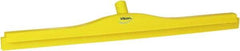 Vikan - 27.6" Polypropylene Blade Floor Squeegee Frame - Threaded End, Double Edge, Yellow, Polypropylene Holder - USA Tool & Supply