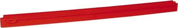 Vikan - 27.6" Polypropylene Blade Squeegee Refill - Threaded End, Double Edge, Red, Polypropylene Holder, Use with 77154 - USA Tool & Supply