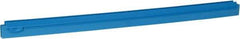 Vikan - 27.6" Polypropylene Blade Squeegee Refill - Threaded End, Double Edge, Blue, Polypropylene Holder, Use with 77153 - USA Tool & Supply