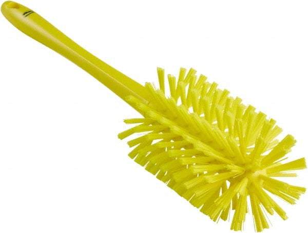 Vikan - 3-1/2" Diam Polyester Bottle Brush - 17" OAL, 6-1/4" Head Length, Polypropylene Handle - USA Tool & Supply